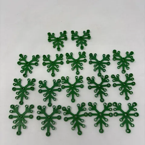 Lot Of 17 Genuine Lego Part 2417 (17 Pieces) Green 6x5 Plant  Leaves