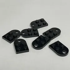 Lego 3176 Black Replacement Parts Pieces Lot of 7