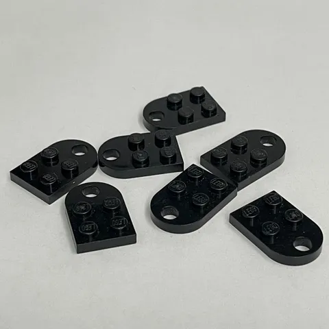Lego 3176 Black Replacement Parts Pieces Lot of 7
