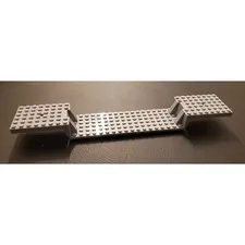 LEGO 87058 6x34 Trailer Base Light Gray w/ Holes Truck Train Split Level Piece