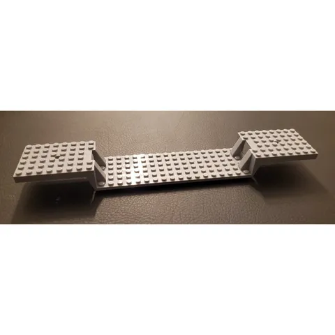 LEGO 87058 6x34 Trailer Base Light Gray w/ Holes Truck Train Split Level Piece