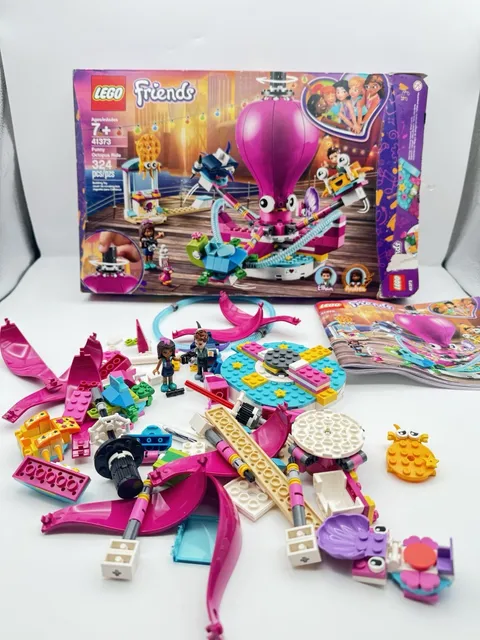 LEGO FRIENDS 41373 Funny Octopus Ride w/ Manual and Mini Figures Missing Pieces