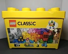 2015 Yellow LEGO #10698 Classic Brick Tub Container w/750+ Lego Pieces Read Desc