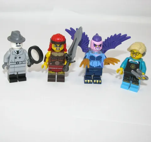LEGO Minifigure Lot Series 25 Noir Detective Fierce Barbarian Harpy Dog Groomer