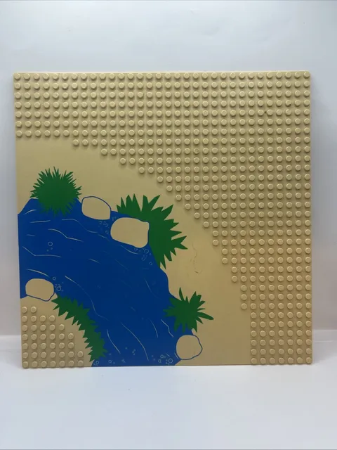 Lego Western Indians 2359px1 Tan Baseplate 32x32 Curve River 