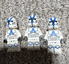 LEGO Star Wars Clone Trooper Minifigures Lot of 3 No Helmet Holes