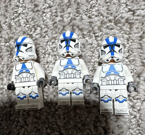 LEGO Star Wars Clone Trooper Minifigures Lot of 3 No Helmet Holes
