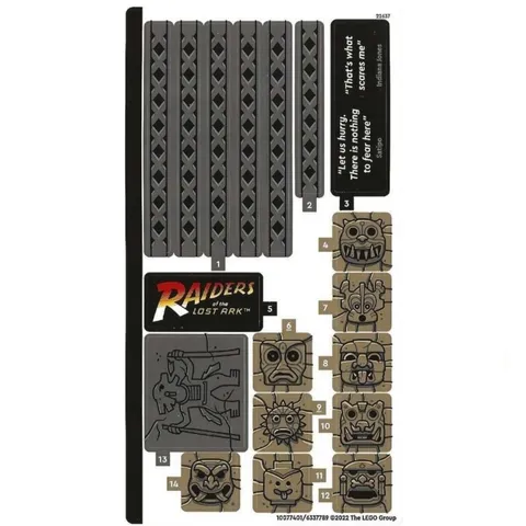 new LEGO Sticker Sheet from Indiana Jones Temple of the Golden Idol set 77015