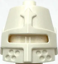 Lego New White Minifigure Headgear Helmet Castle Closed with Eye Slit Part