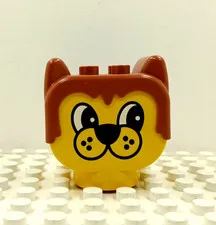 Lego Duplo Figure Large Head Dog w/ brown nose