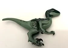 Lego Jurassic World "Blue" Raptor Minifigure (Dark Green Version From Set 75917)