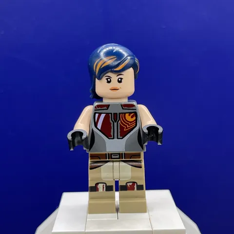 LEGO® Minifig sw0616 - Sabine Wren - Dark Blue with Orange Highlights Hair