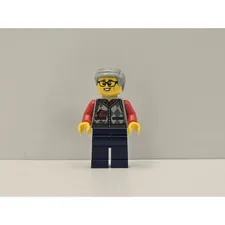 LEGO Holiday Minifigure Grandfather hol221 Red Argyle Cardigan Shirt New