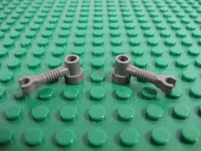 2x LEGO Old Dark Gray Bar 1 x 3 w/Clip & Stud Robot Arm 7153 7113 4482 #4735