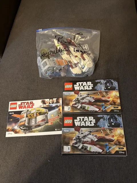 LEGO Star Wars: Republic Tank And Escape POD Lot With Manuals No Mini Figs
