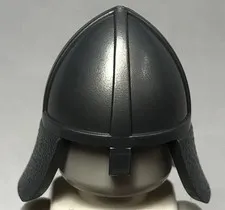 NEW LEGO Flat Silver Helmet Castle Minifigure Nose Guard Headgear Fig J4