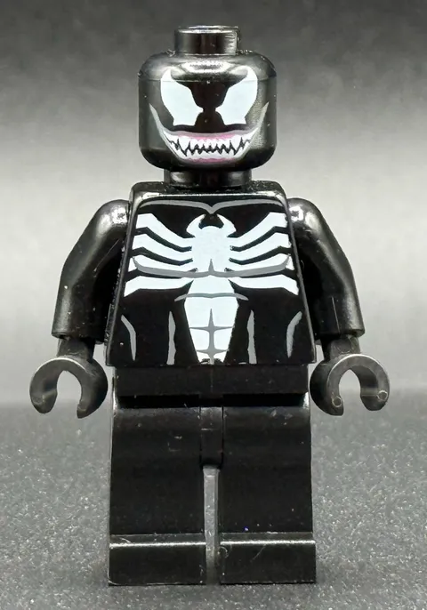 Lego Venom Minifigure sh0113 Spider-Man from Set #10665 Marvel Teeth Together