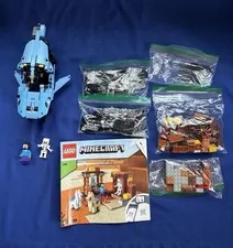 Lego Sets Shark Monster Truck & Minecraft Used Incomplete