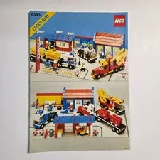 LEGO Legoland 6393 Big Rig Truck Stop Instruction Manual Vintage 1987 Town Set