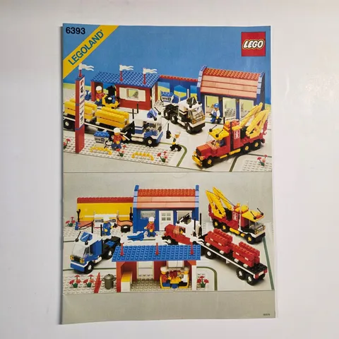 LEGO Legoland 6393 Big Rig Truck Stop Instruction Manual Vintage 1987 Town Set