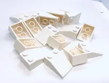 Lego Slope 33 3x2 #3298 White - 18 Pieces