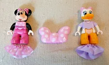 Lego Duplo Disney Minnie Mouse and Daisy Duck Mini Figures + Minnie Bowtie Piece