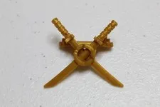 LEGO Ninjago Armor w/ Scabbard and 2 Katanas for Minifigures #98132 - Pearl Gold