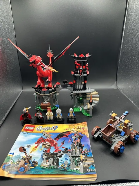 LEGO Castle: Dragon Mountain (70403) Figs and Instructions  No Box