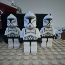 LEGO Star Wars Clone Trooper Minifigures Lot of 3 White Plastic 6+