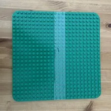 Lego DUPLO Green Baseplate 24 x 24 Pegs (15" x 15") Lot Of 2