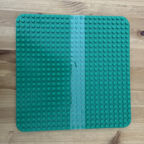 Lego DUPLO Green Baseplate 24 x 24 Pegs (15" x 15") Lot Of 2