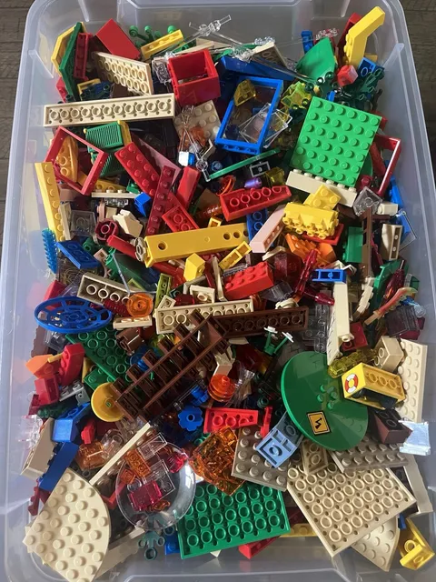 LEGO Bulk Lot, Brick & Plate Pieces Mixed. 7.8 lbs of Multicolor Pieces