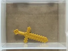 LEGO Parts - Pearl Gold Minifigure, Weapon Sword Pixelated - No 18787 - QTY 1