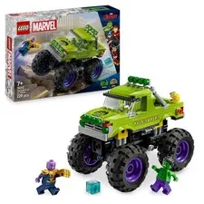 LEGO Marvel The Hulk Truck vs. Thanos - Super Hero Building Toy with a Monster T