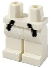 Lego New 71027 MARTIAL ARTS NINJA Minifigure LEGS White Black Belt/Sash D488