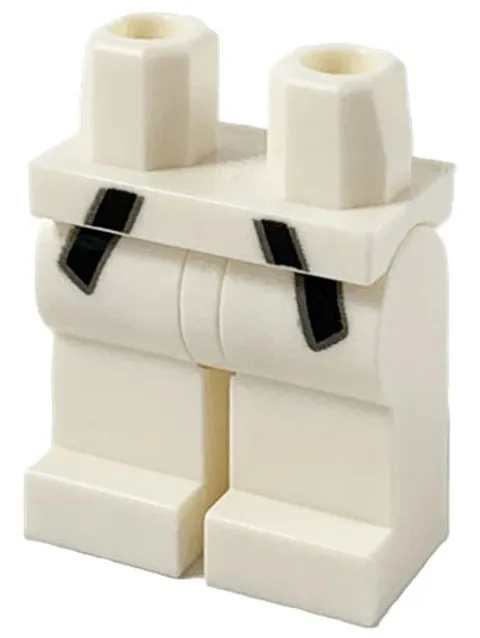 Lego New 71027 MARTIAL ARTS NINJA Minifigure LEGS White Black Belt/Sash D488