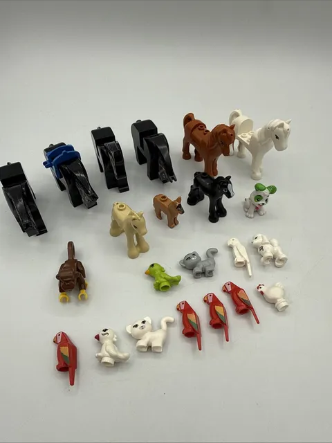 Lego Lot of Horses, Birds, Monkey, Pets