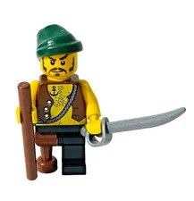 LEGO Pirates II Pirate Vest and Anchor Tattoo Pegleg Minifigure pi110