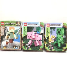 LEGO Minecraft Sets BigFig Creeper Pig & Alex 21156 21149 21157 NEW Damaged Box