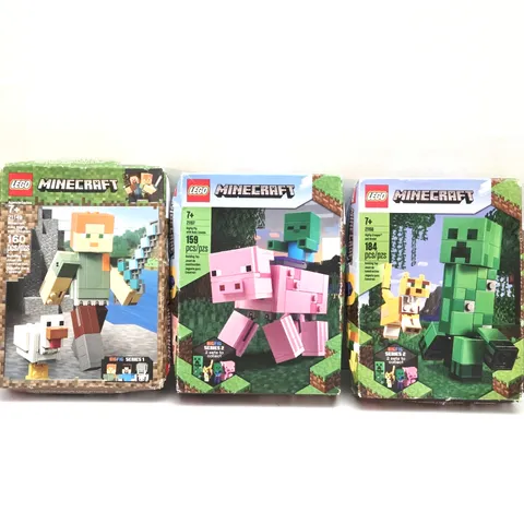 LEGO Minecraft Sets BigFig Creeper Pig & Alex 21156 21149 21157 NEW Damaged Box