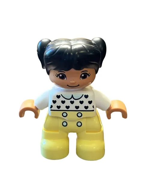 LEGO Duplo Figure from Lego Ville Set, Kid Child Girl, Yellow Legs, Hispanic 2”