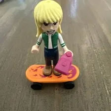 Lego Friends Girl With Skate Board And Black Horse