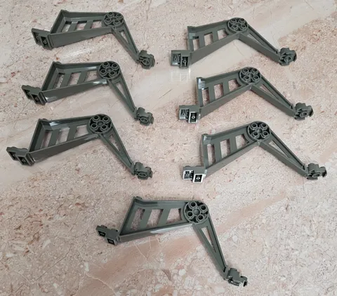 Lot of 7 LEGO #10212 Large Support Legs Space Insectoids Dark Gray