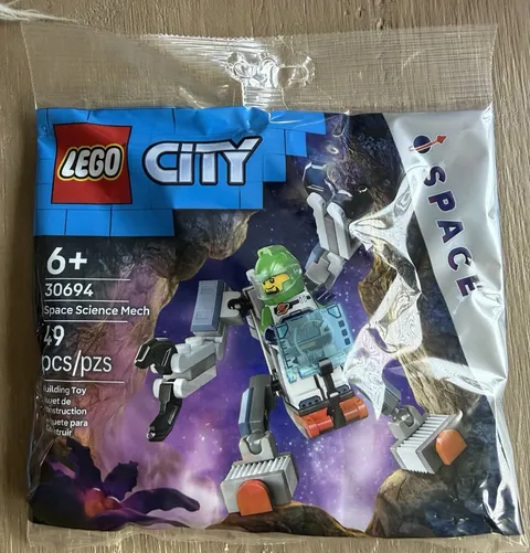 Lego City Space Polybag 30694 Building Toy 2025 Space Science Mech 49 Pcs