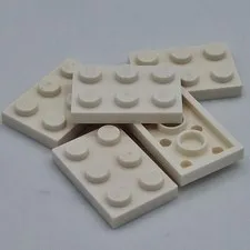 Lego - 5 Basic White Plate 2 x 3 3021