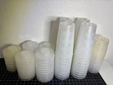Lego Large / Small "Pick A Brick" Cups and Lids Container Lot of 50