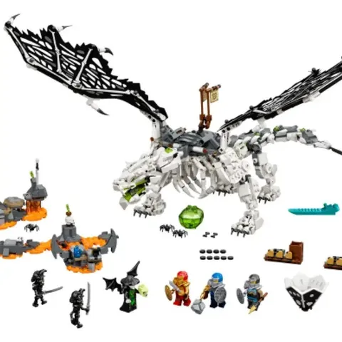 LEGO Ninjago 71721 Skull Sorcerer's Dragon Building Set with Minifigures