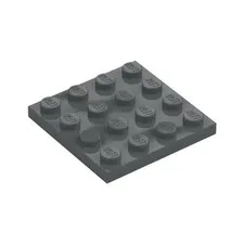 LEGO 20x Dark Bluish Gray Plate 4 x 4 inv.646
