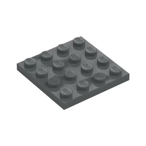 LEGO 20x Dark Bluish Gray Plate 4 x 4 inv.646