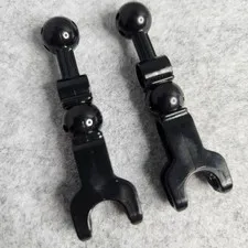 LEGO 90607 Hero Factory Arm Leg Ball Joint on Axle Socket Holes Black x2 Genuine